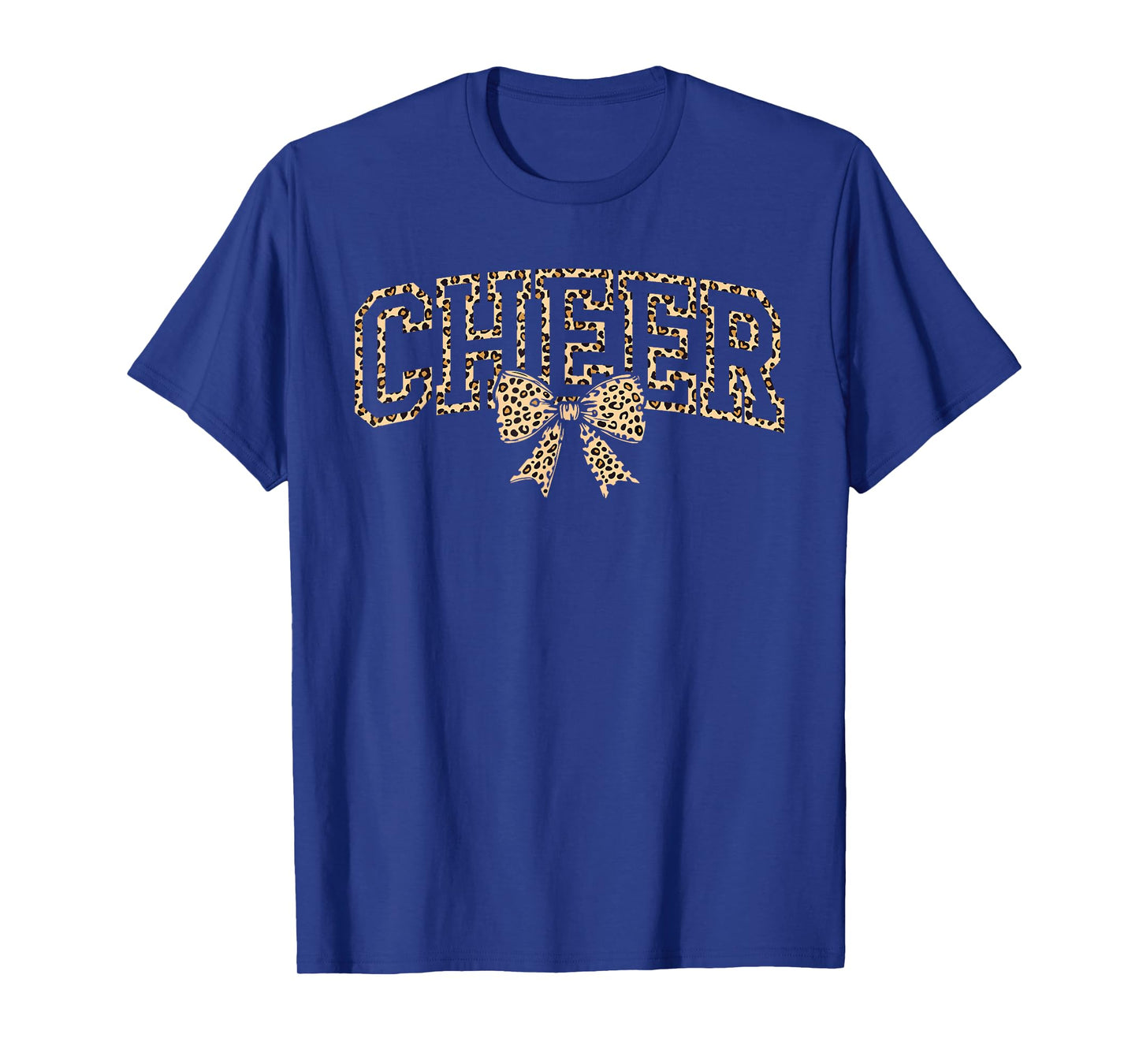 Cheer Coquette Bow Leopard Cheerleader Mom Cheerleading T-Shirt