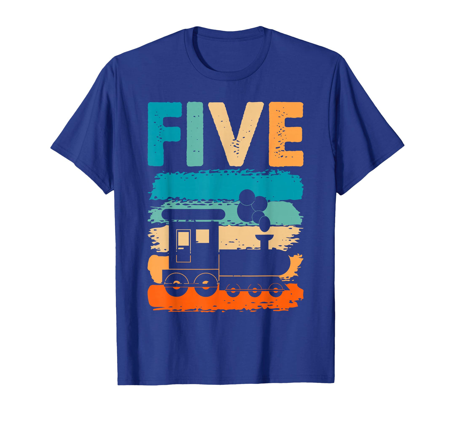 5th Train Birthday 5 Year Old 5yr Boys Girls Birthday Train T-Shirt