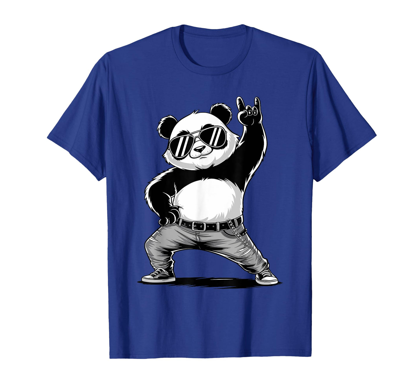 Retro Panda Rock Music Men Kids Women Panda Lover Costume T-Shirt