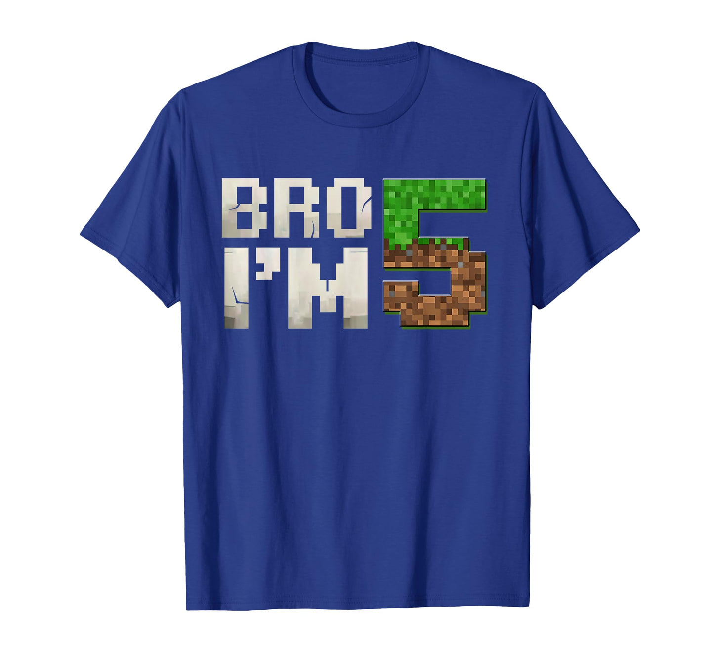 Boys Kids 5th Birthday 5 Year Old Gamer Pixel Number T-Shirt