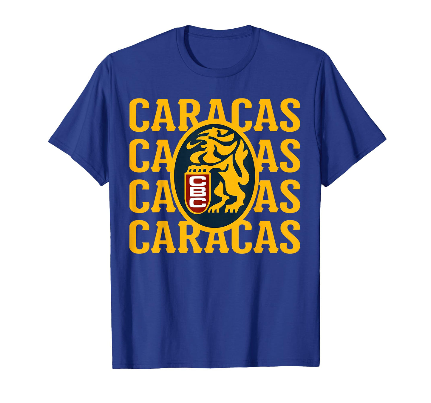 Sweet-Lemon Graphic Apparels Unisex-Adults Baseball Fans T-Shirt, Black, Small, Short Sleeve, Modern Classic, Lion Theme, Leones del Caracas Logo