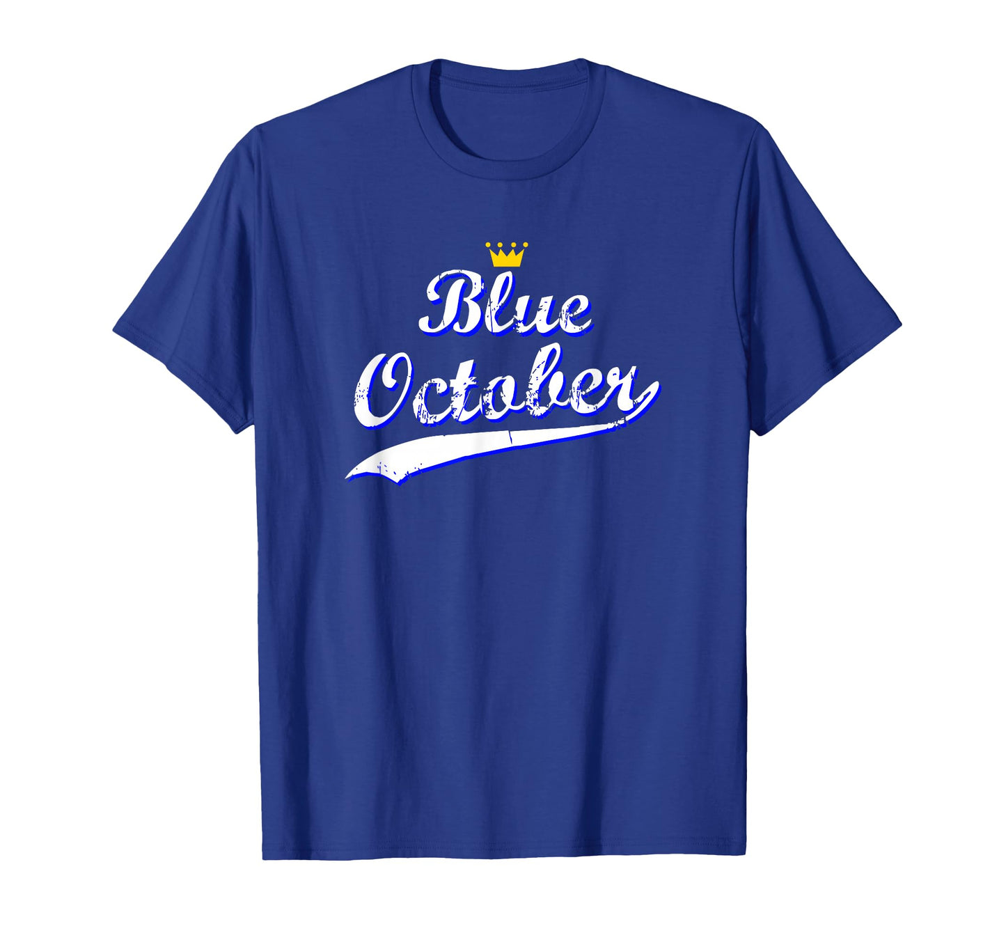 Blue October Retro Script Design T-Shirt