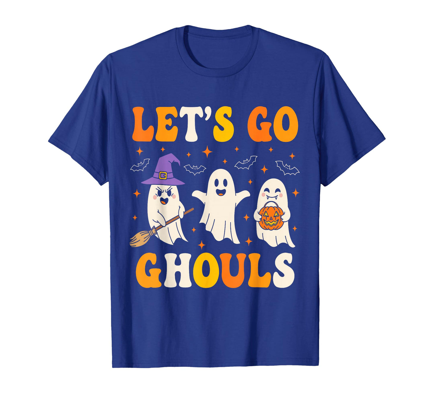 Let's Go Ghouls Halloween Ghost Costume Toddler Boy Girl Kid T-Shirt