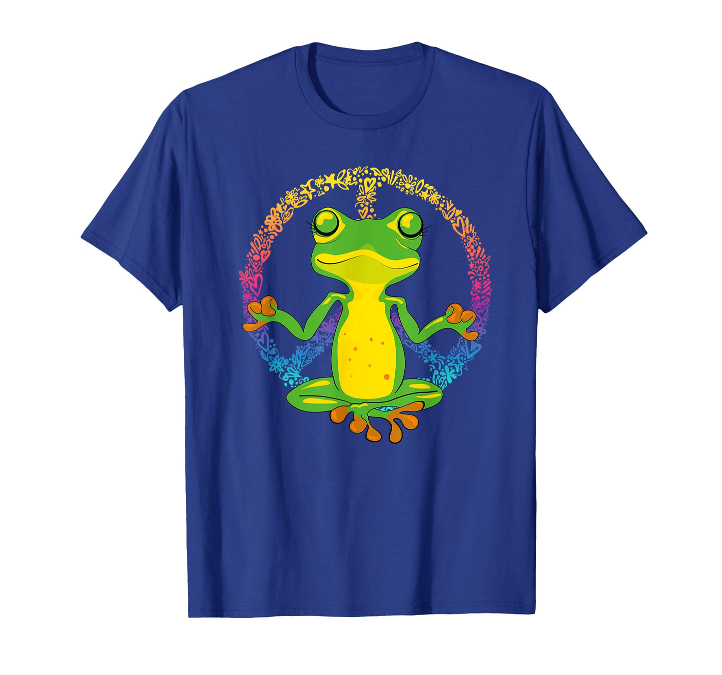 Peace Sign Yoga Frogs Cool Peace Frog Tie Dye T-Shirt
