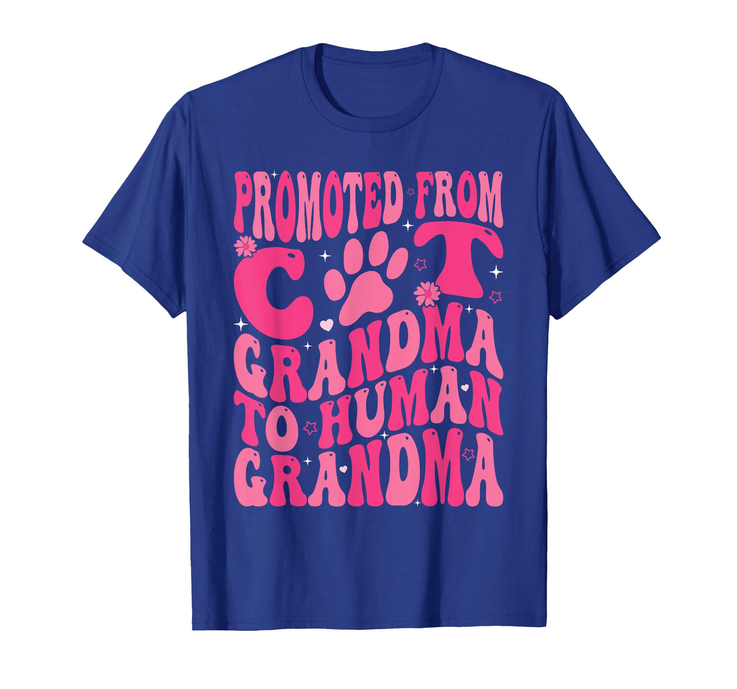 Promoted From Cat Grandma To Human Grandma Mother's Day T-Shirt