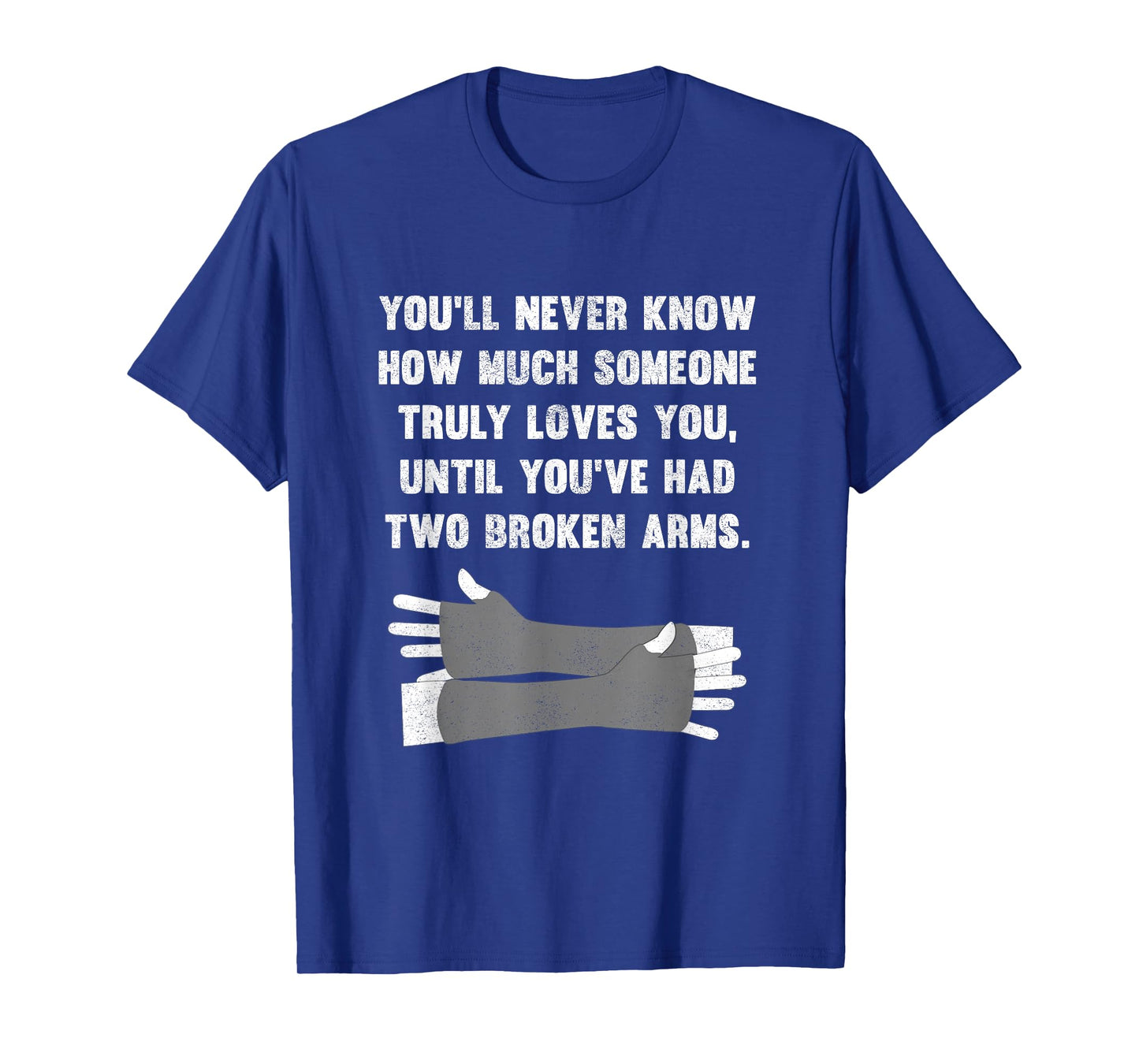 Funny Two Broken Arms Love Meme Social Media T-Shirt T-Shirt