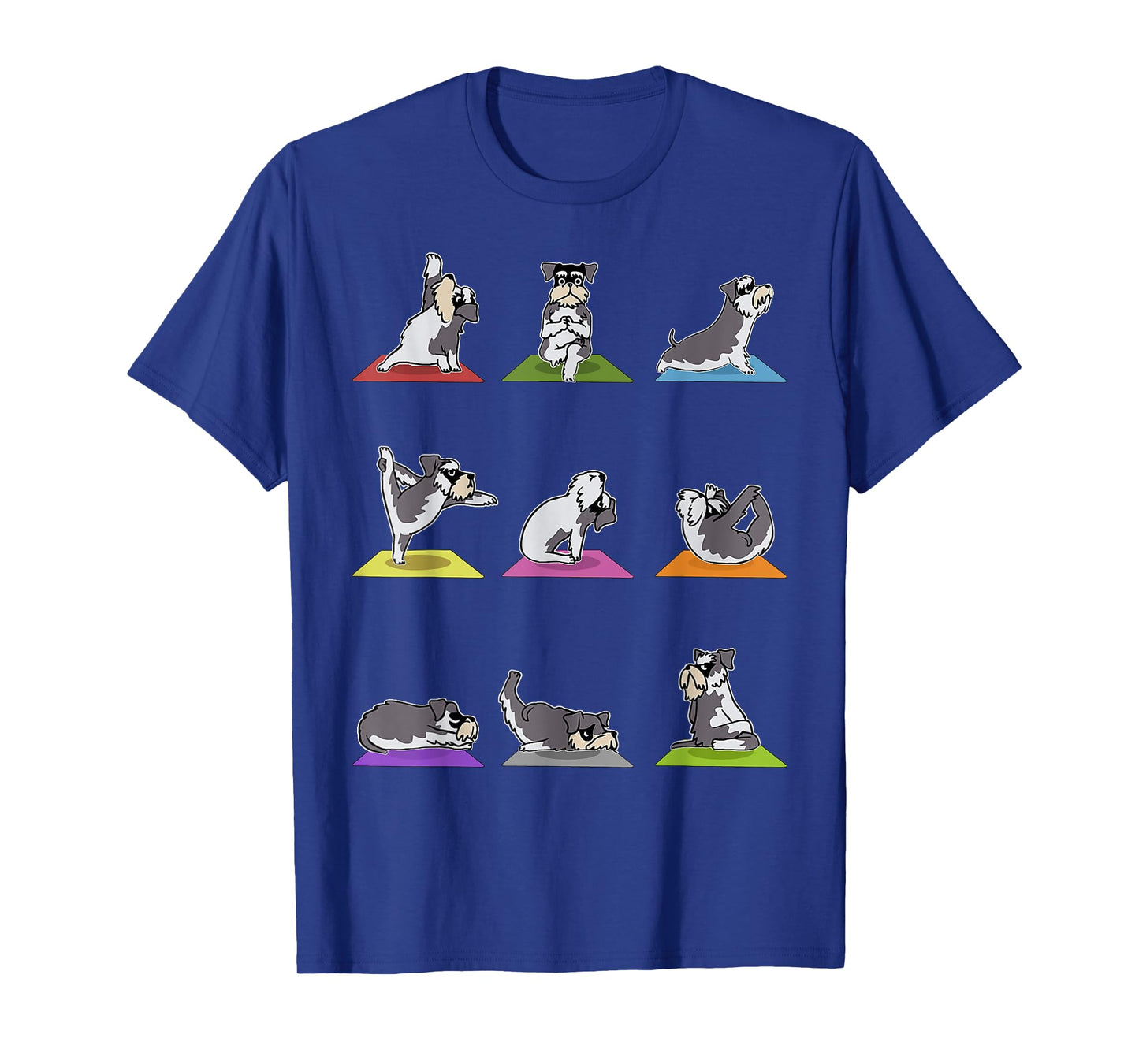 Funny Miniature Schnauzer Dogs Yoga Poses Meditation Lovers T-Shirt