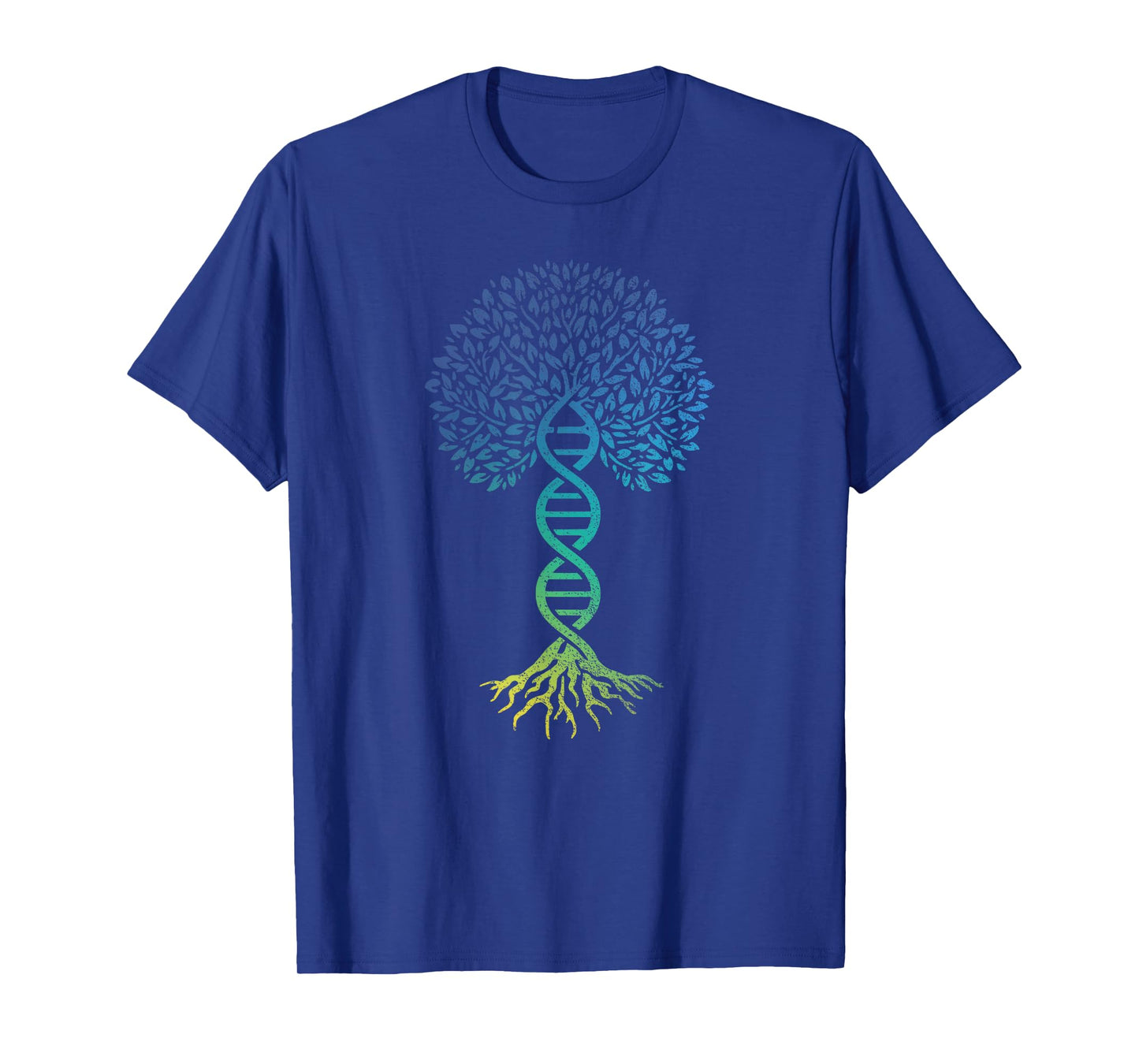 Tree Of Life DNA Science Genetics Earth Day Genealogy Blue T-Shirt
