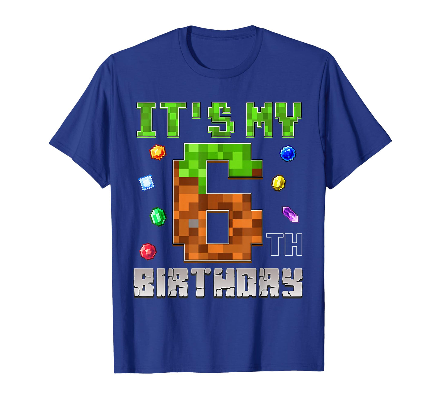 Birthday Boy Shirt It's My 6th Birthday Video Game Pixel T-Shirt
