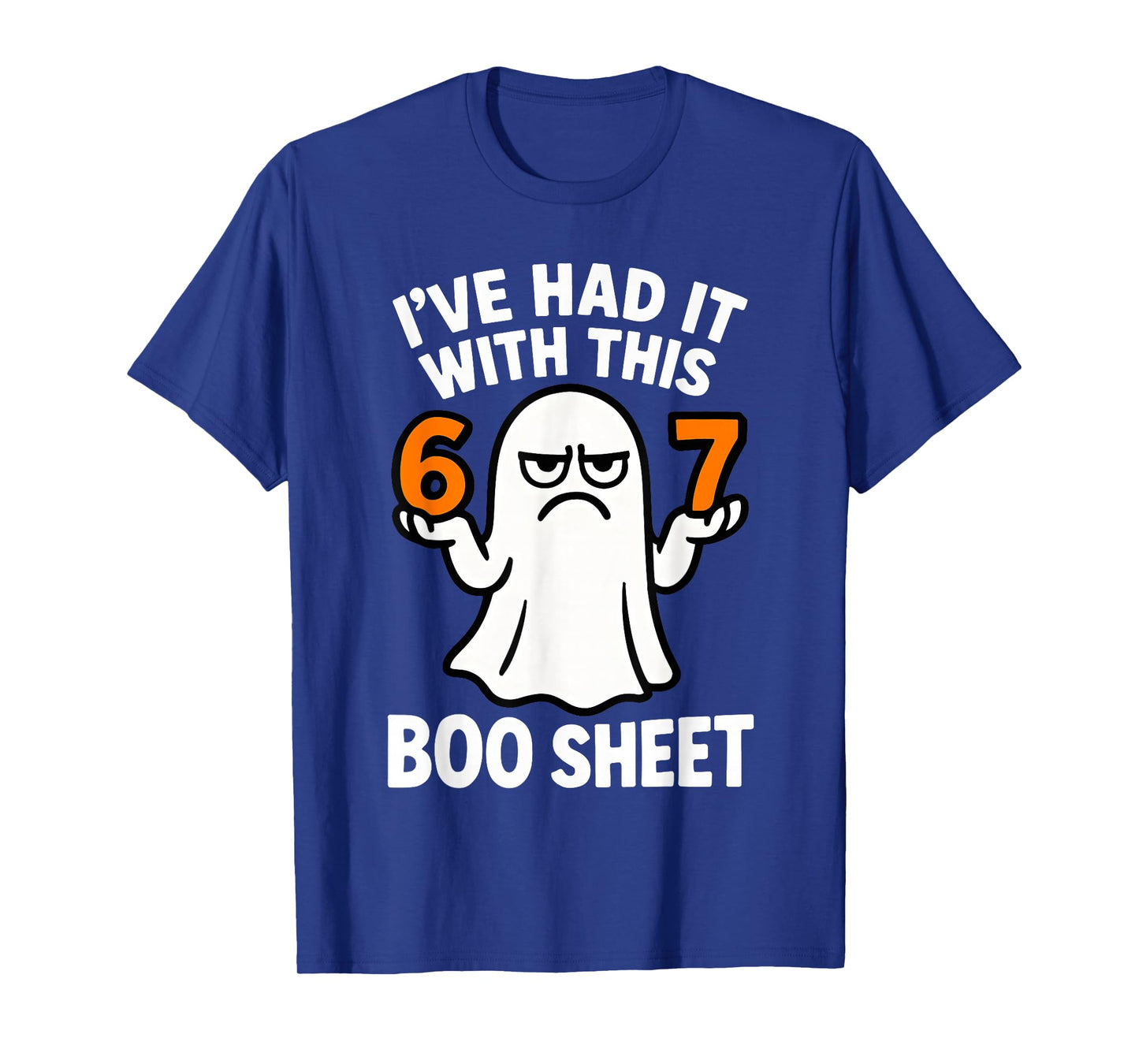 67 Meme Halloween Costume 6 7 Funny Boo Sheet Six Seven 6-7 T-Shirt