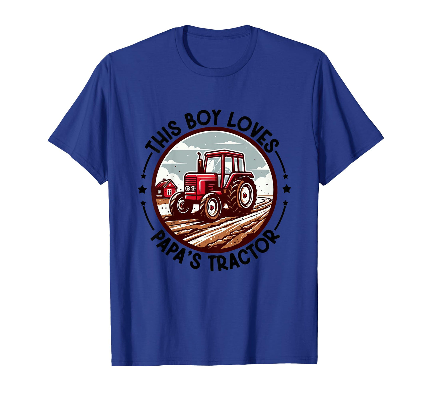 Kids Farm Grandpa's Tractor This Boy Loves Papa's Tractor Farming T-Shirt