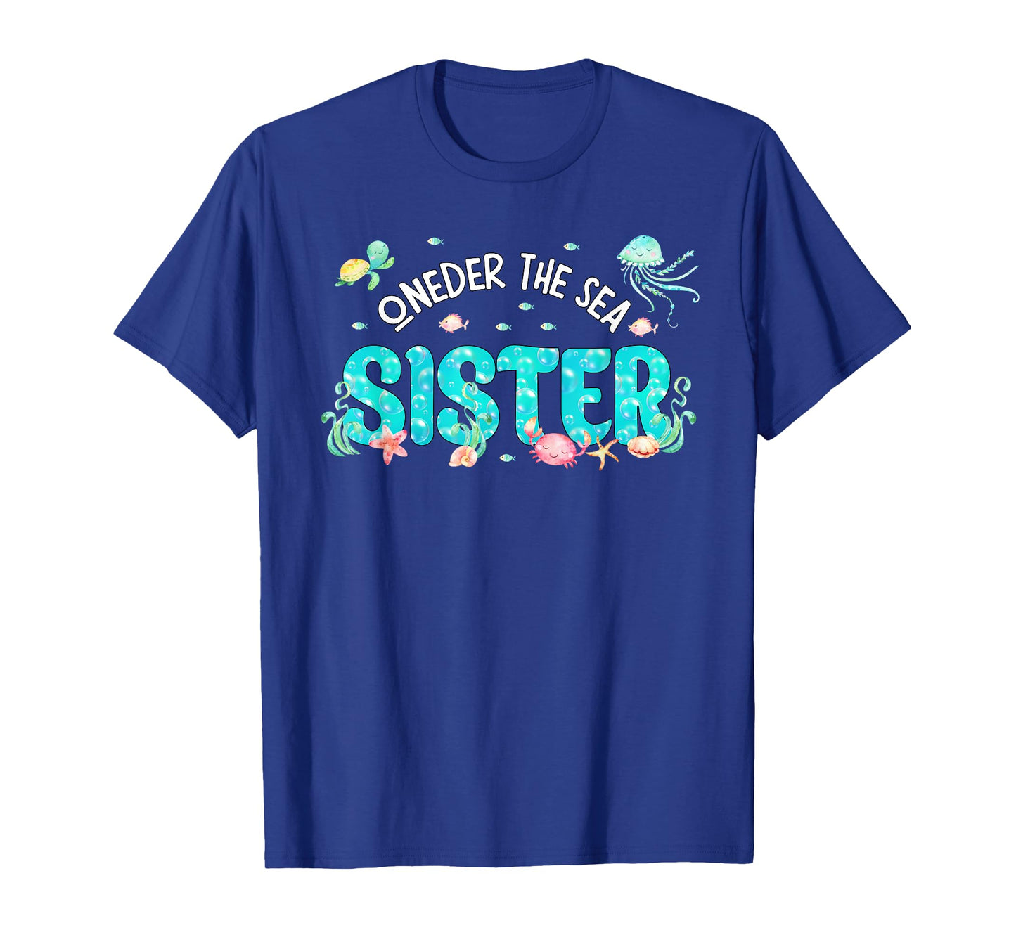 Under Sea Sister Birthday Girl Boy Matching Family Party T-Shirt