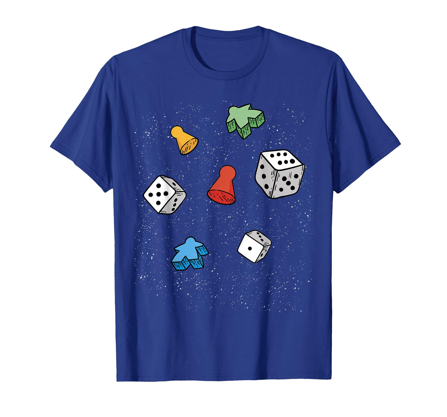 Cool Board Game Pieces on Stars, Dice, Meeple, Pawn Costume T-Shirt