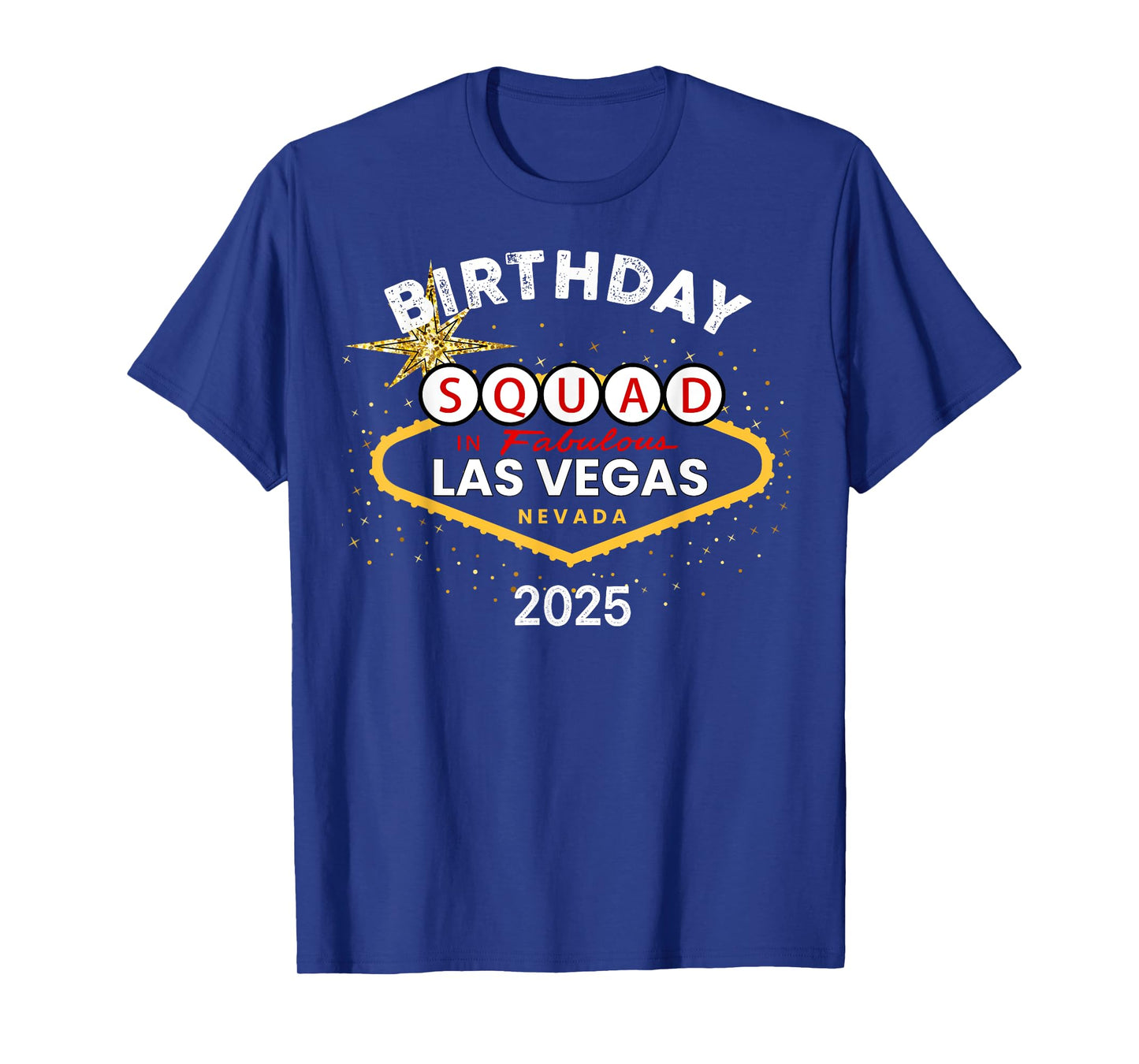Las Vegas Girls Trip 2025 Shirts Crew Vegas Birthday Squad T-Shirt