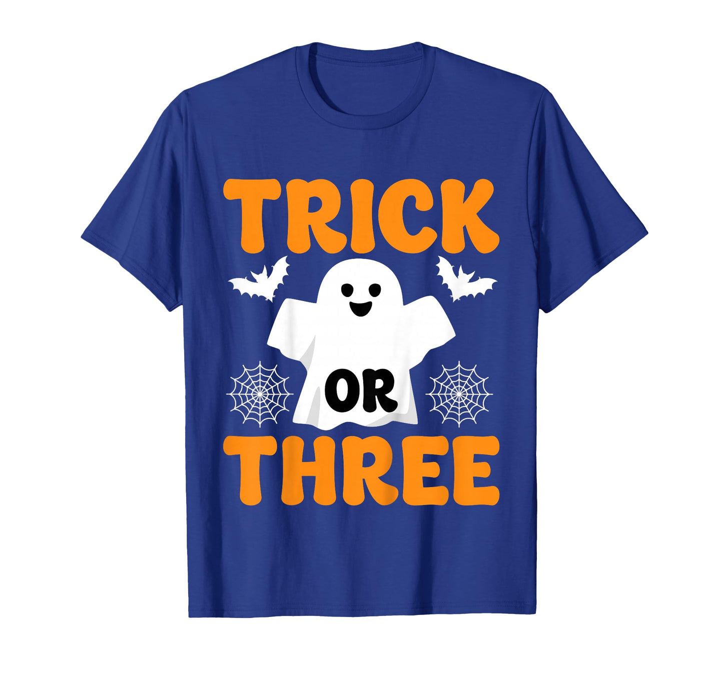 Kids Trick or Three Halloween Spooky Ghost Kids 3rd Birthday T-Shirt
