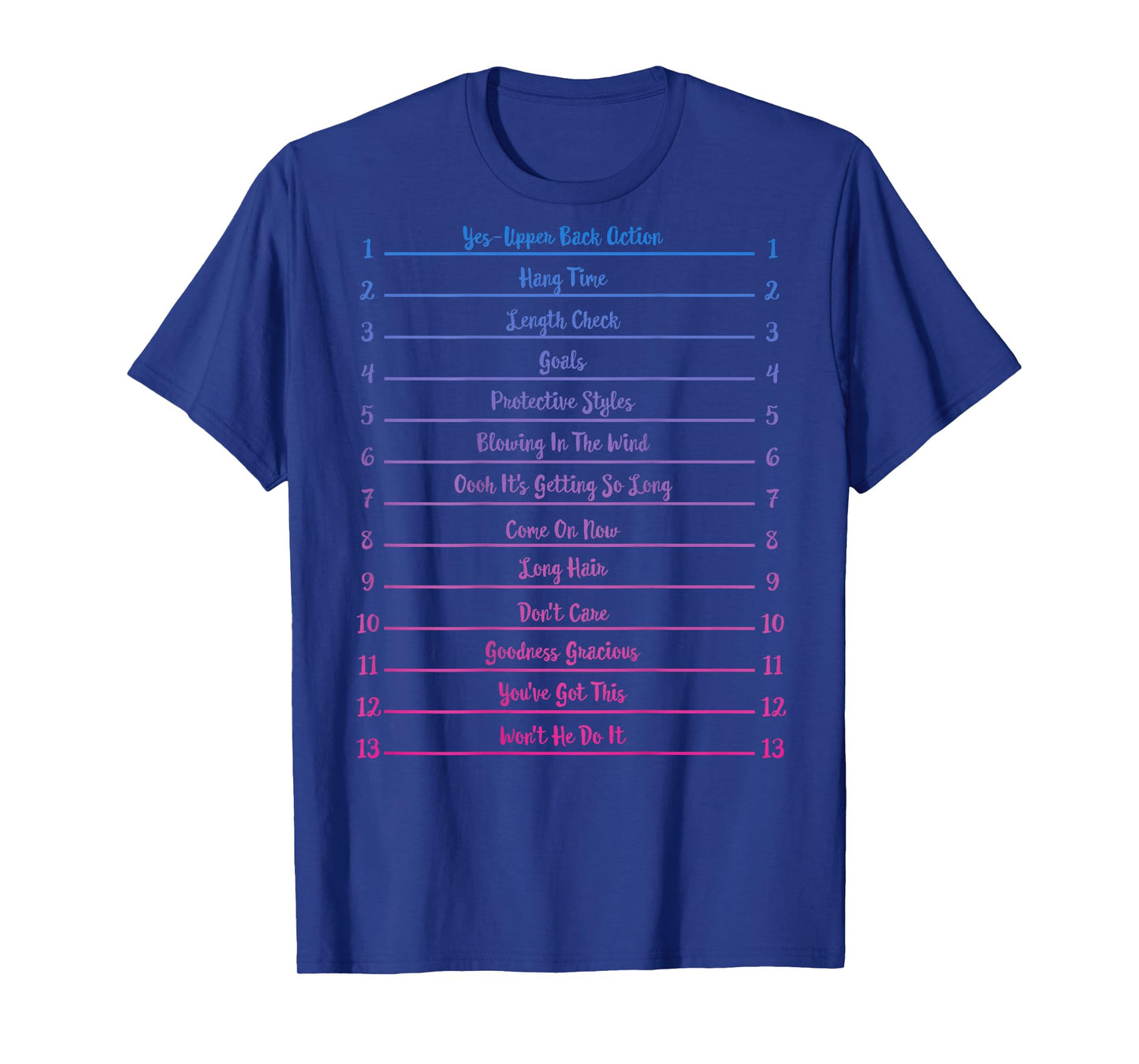 Long Natural Hair Tracking, Funny Length Check Hair T-Shirt