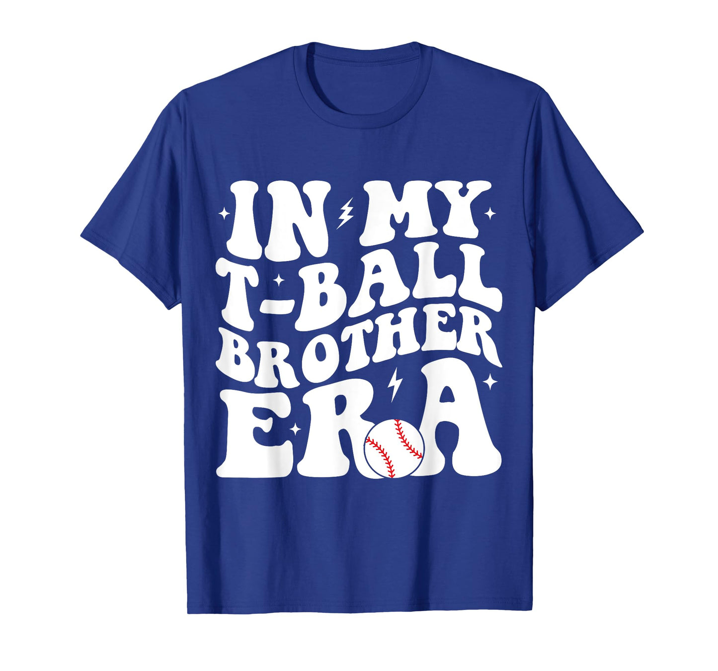 In My T-Ball Brother Era Groovy Funny Tee-Ball Brother T-Shirt