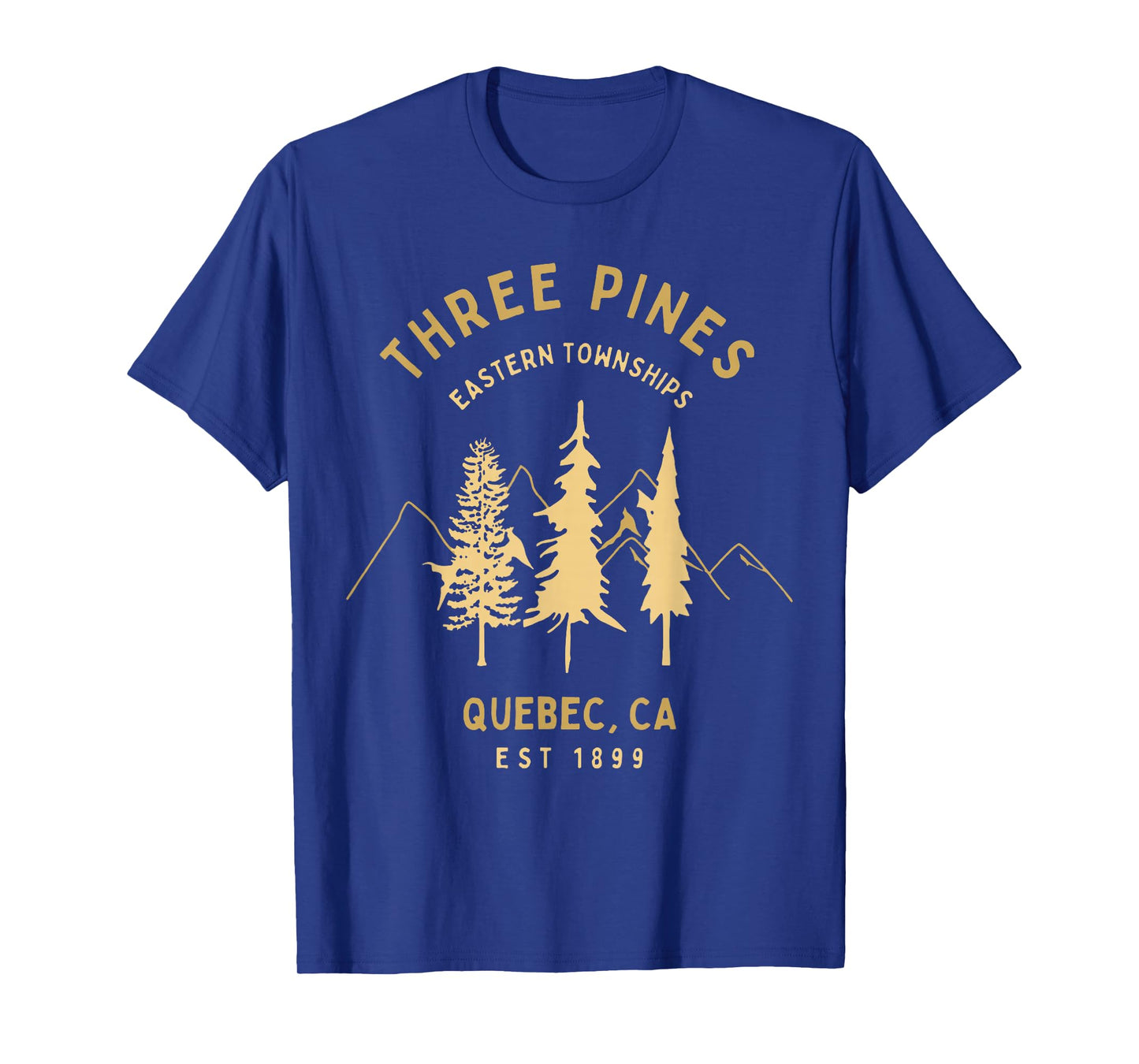 Three Pines Eastern Townships Quebec CA Est 1899 T-Shirt