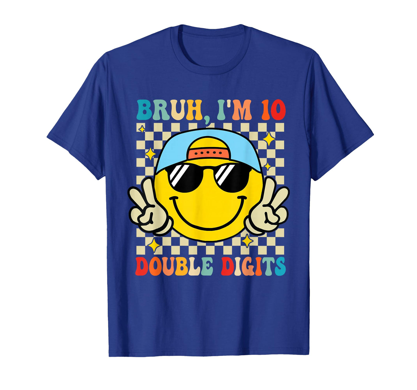10 Years Old Birthday Bruh I'm Double Digits 10th Birthday T-Shirt