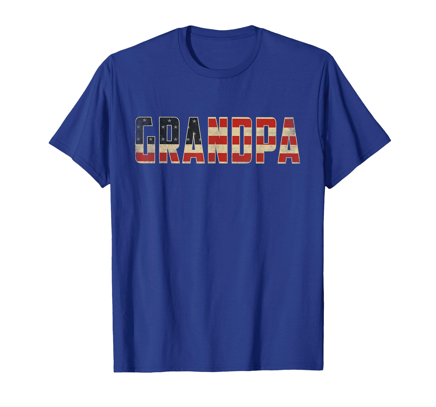 Grandpa Bold Patriotic American Flag Father’s Day Grandpa T-Shirt