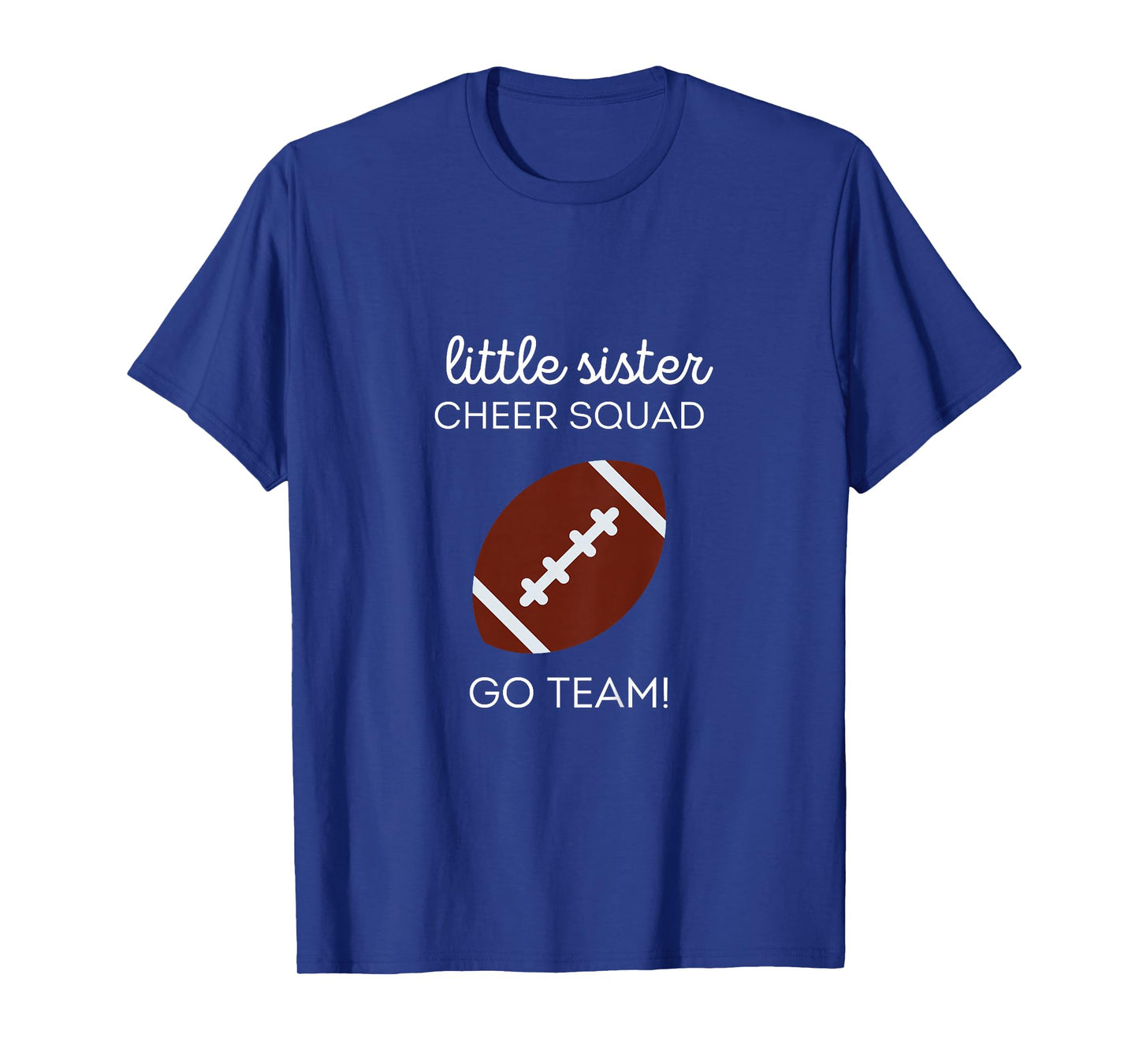 Kids Little Sister Cheer Squad Football Tee T-Shirt