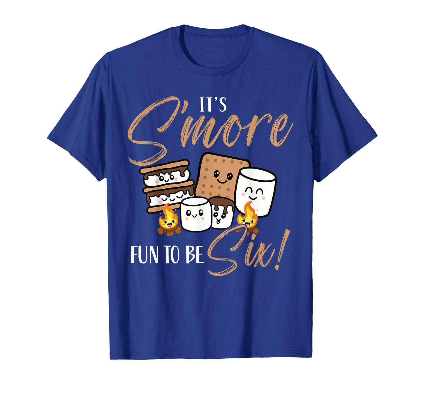 Birthday Campfire Marshmallow It's S'more Fun To Be Six 6th T-Shirt