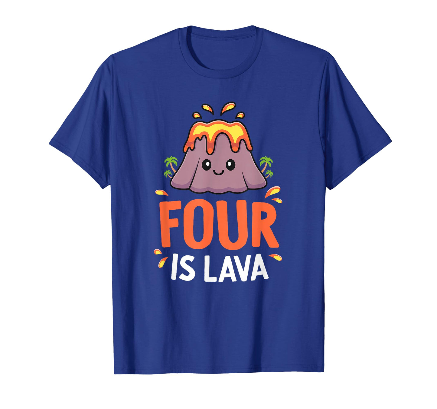 Volcano Birthday Party 4th Birthday Dinosaur Four Is Lava T-Shirt