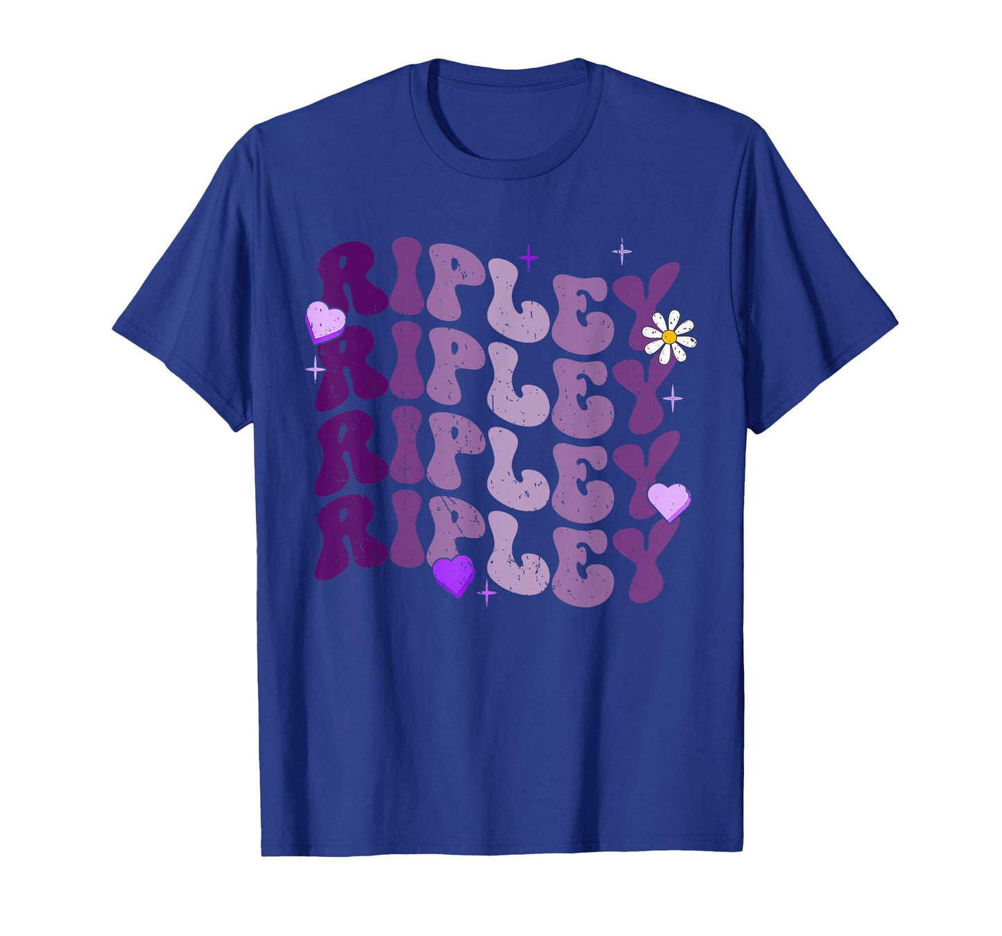 Retro I Love Ripley Personalized Name Groovy Birthday T-Shirt