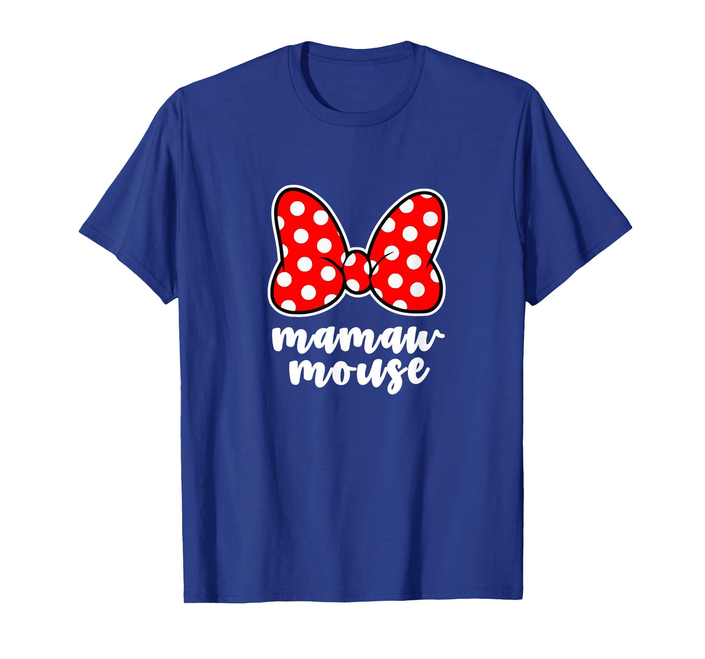 Womens Mamaw Mouse Family Vacation Bow T-Shirt