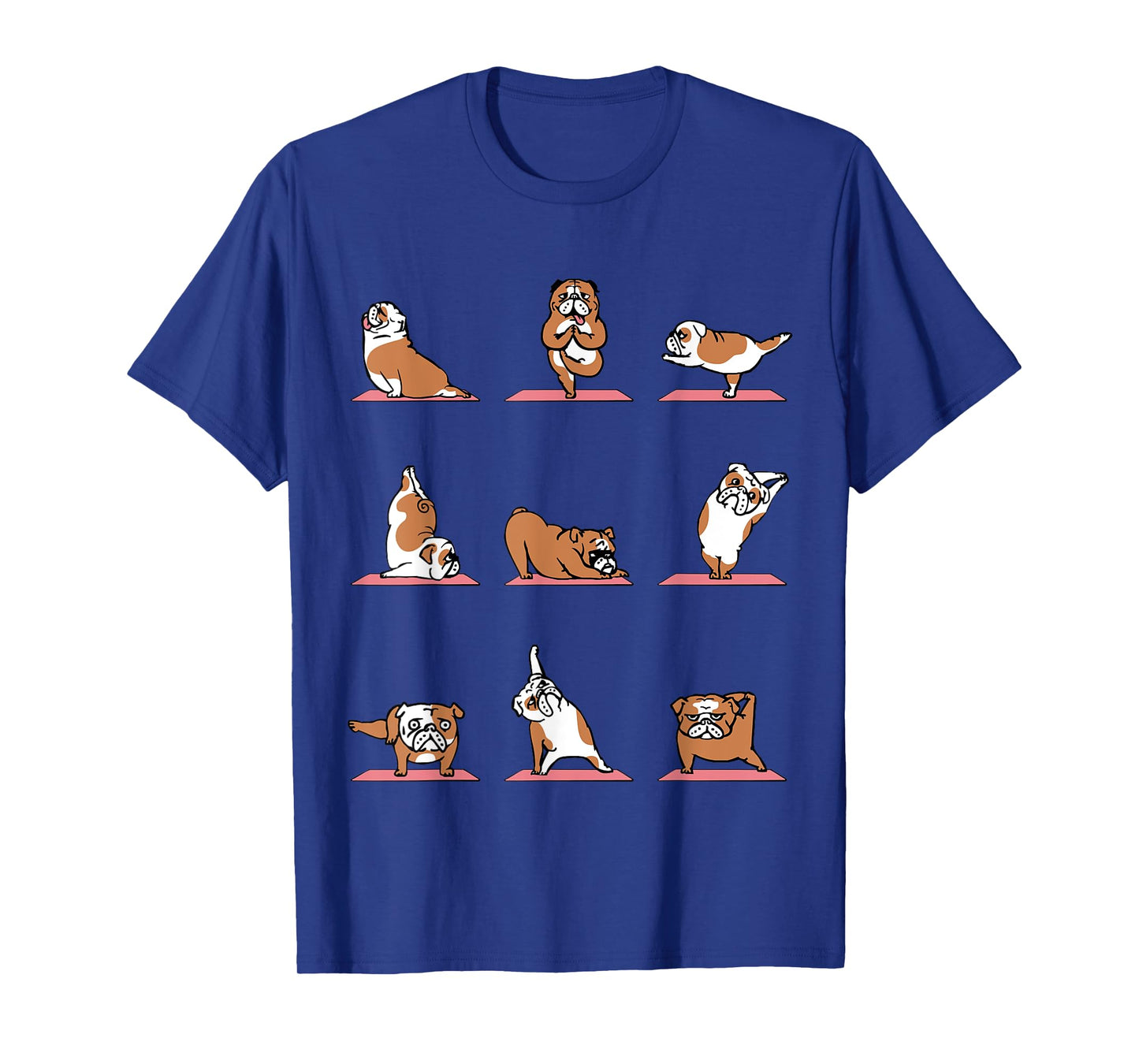 English Bulldog Yoga Puppy Yoga Poses and Meditation T-Shirt T-Shirt