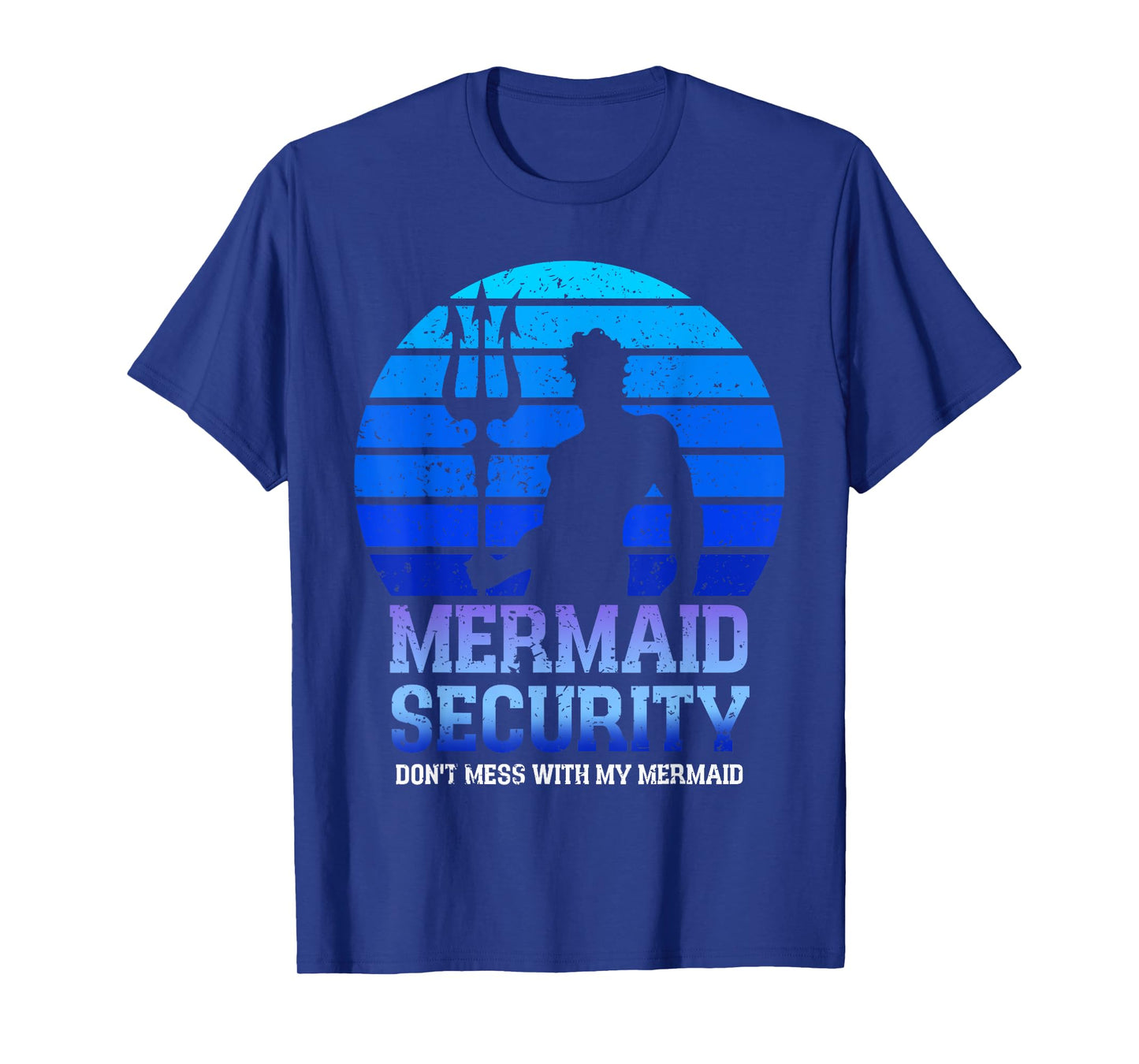 Vintage Mermaid Security Bday Costume Merman Birthday Party T-Shirt