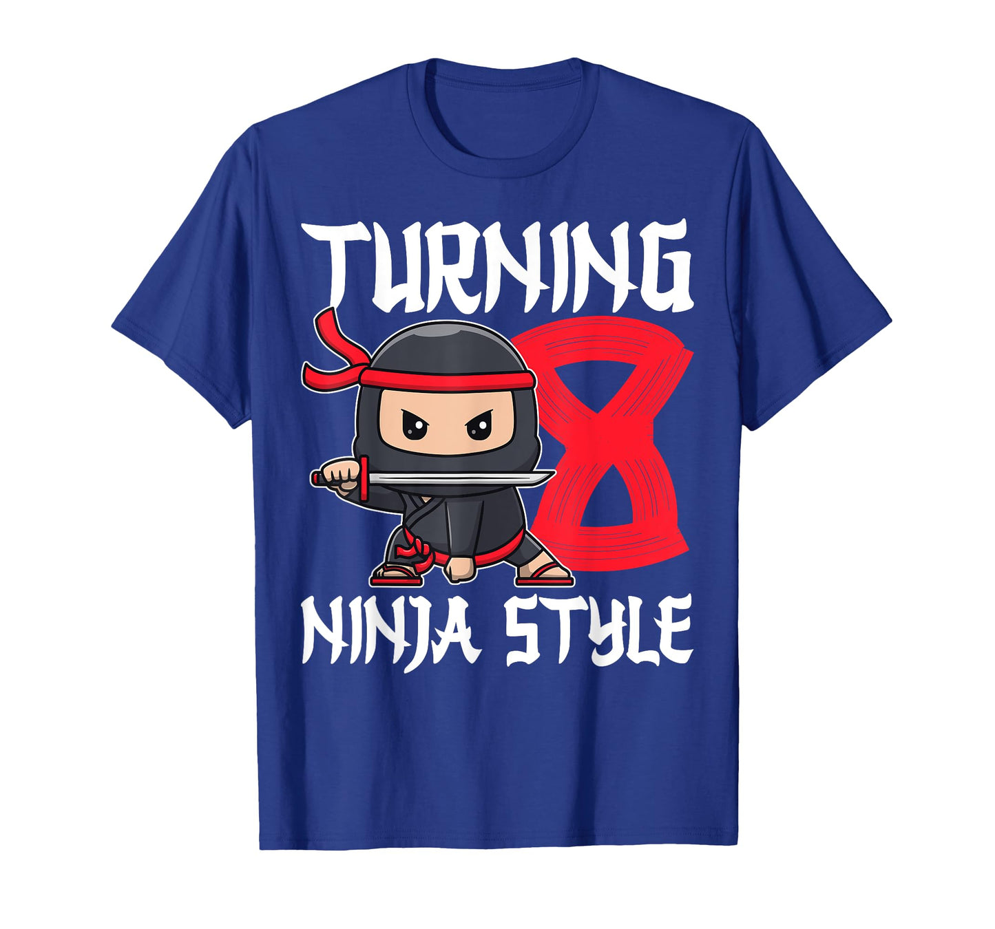 Turning 8 Ninja Style Martial Arts 8 Years Old 8th Birthday T-Shirt