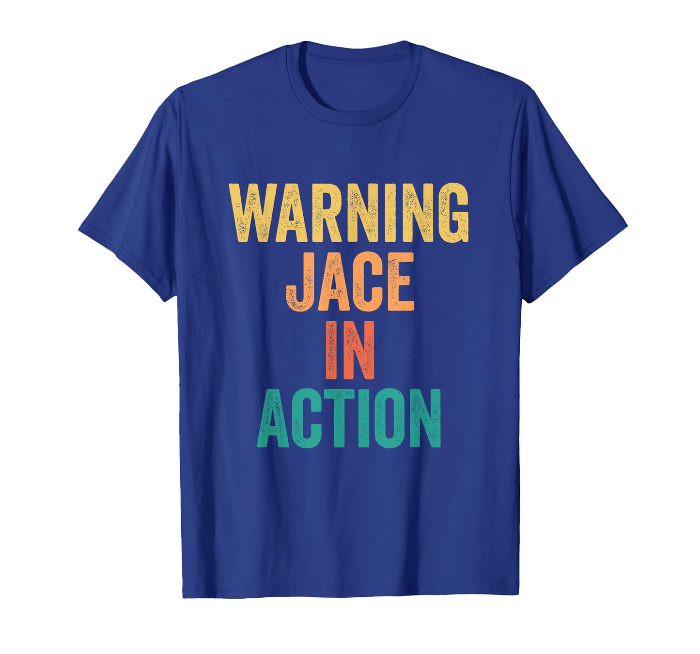 Warning Jace In Action Funny Custom Name For Boys T-Shirt