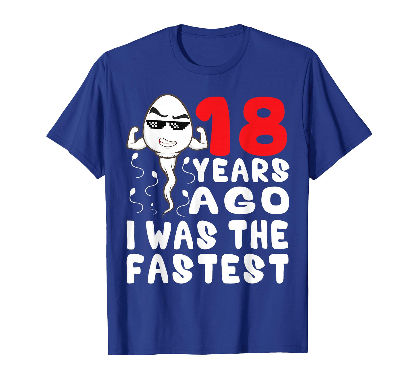 Mens 18 Years Ago I was The Fastest Funny 18th Birthday Gag T-Shirt