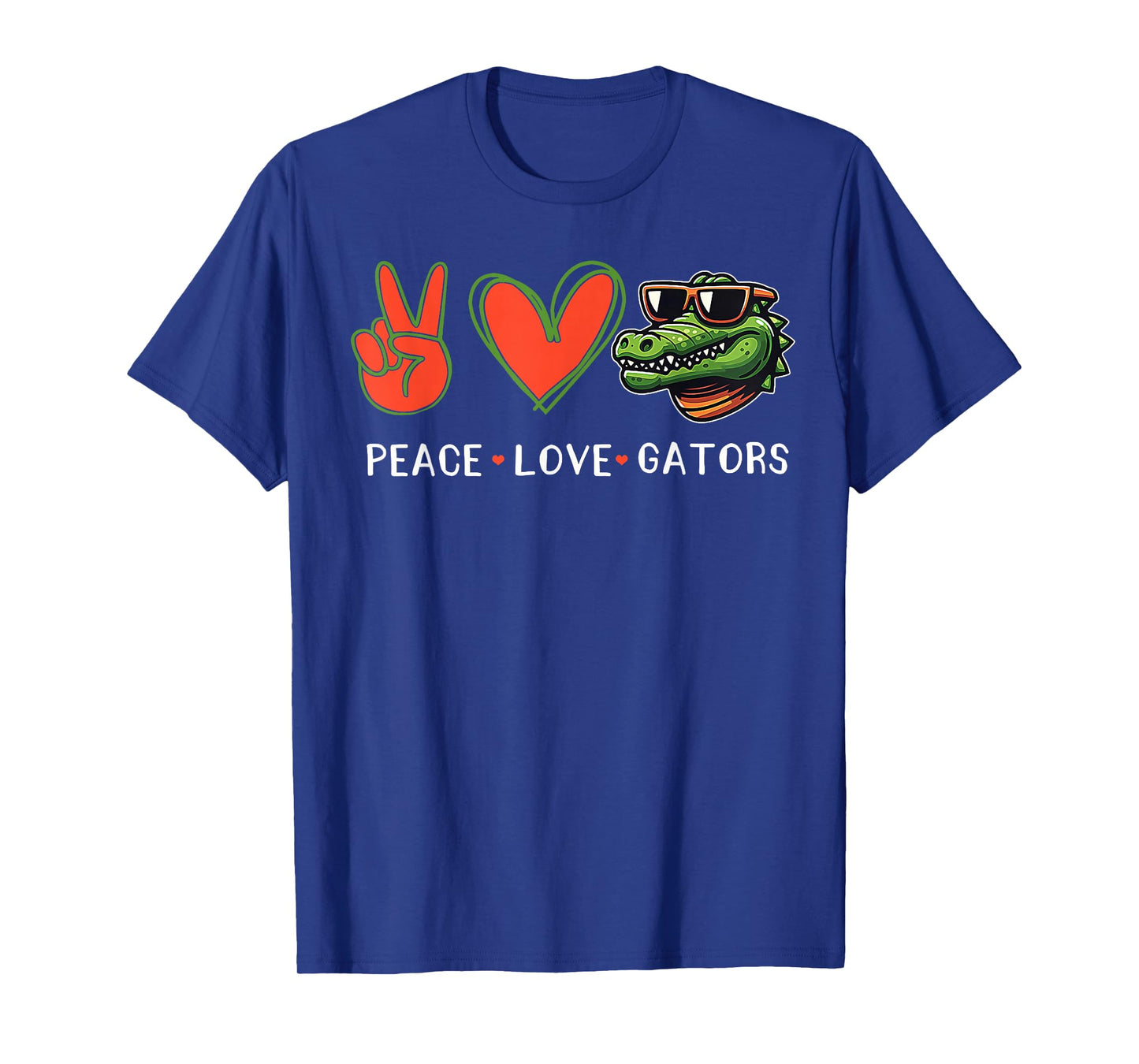 Funny Peace Love Gator Cute Costume Animal Lover Alligator T-Shirt