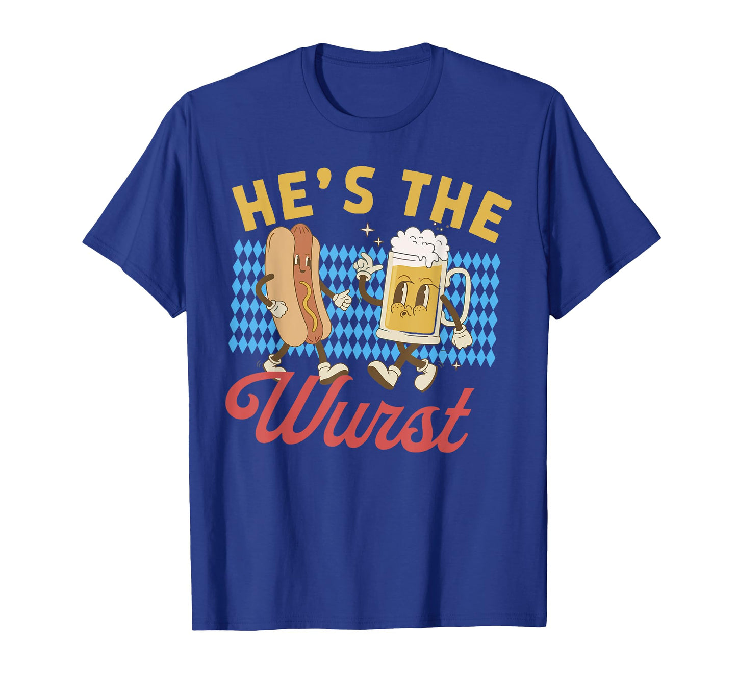 Funny Oktoberfes Hes the Wurst Shes a Brat Couples Matching T-Shirt