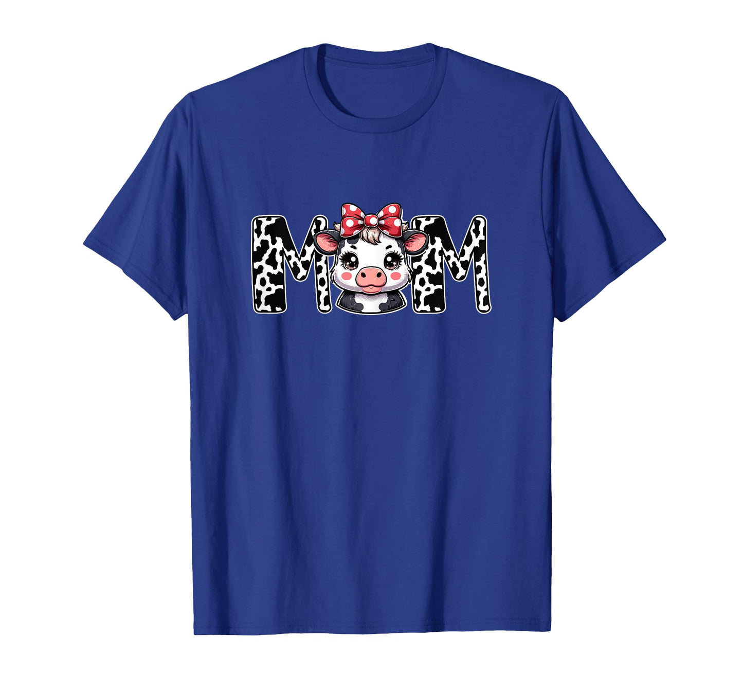 Mom Cow Print Mama Mommy Cow Pattern Mother's Day T-Shirt