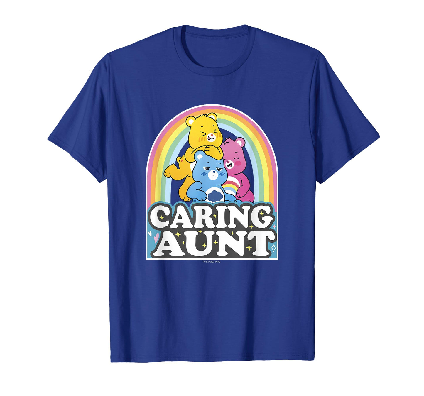 Care Bears Caring Aunt Retro Rainbow Grumpy Group Shot T-Shirt