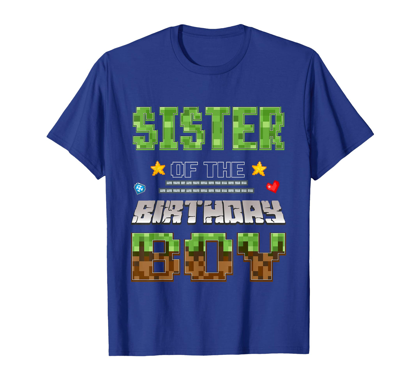 Sister of The Birthday Boy Video Gamer Pixel Birthday Party T-Shirt
