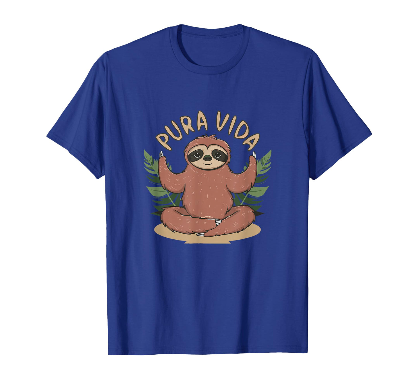 Pura Vida Costa Rica Yogi Sloth Meditation - Costa Rican T-Shirt