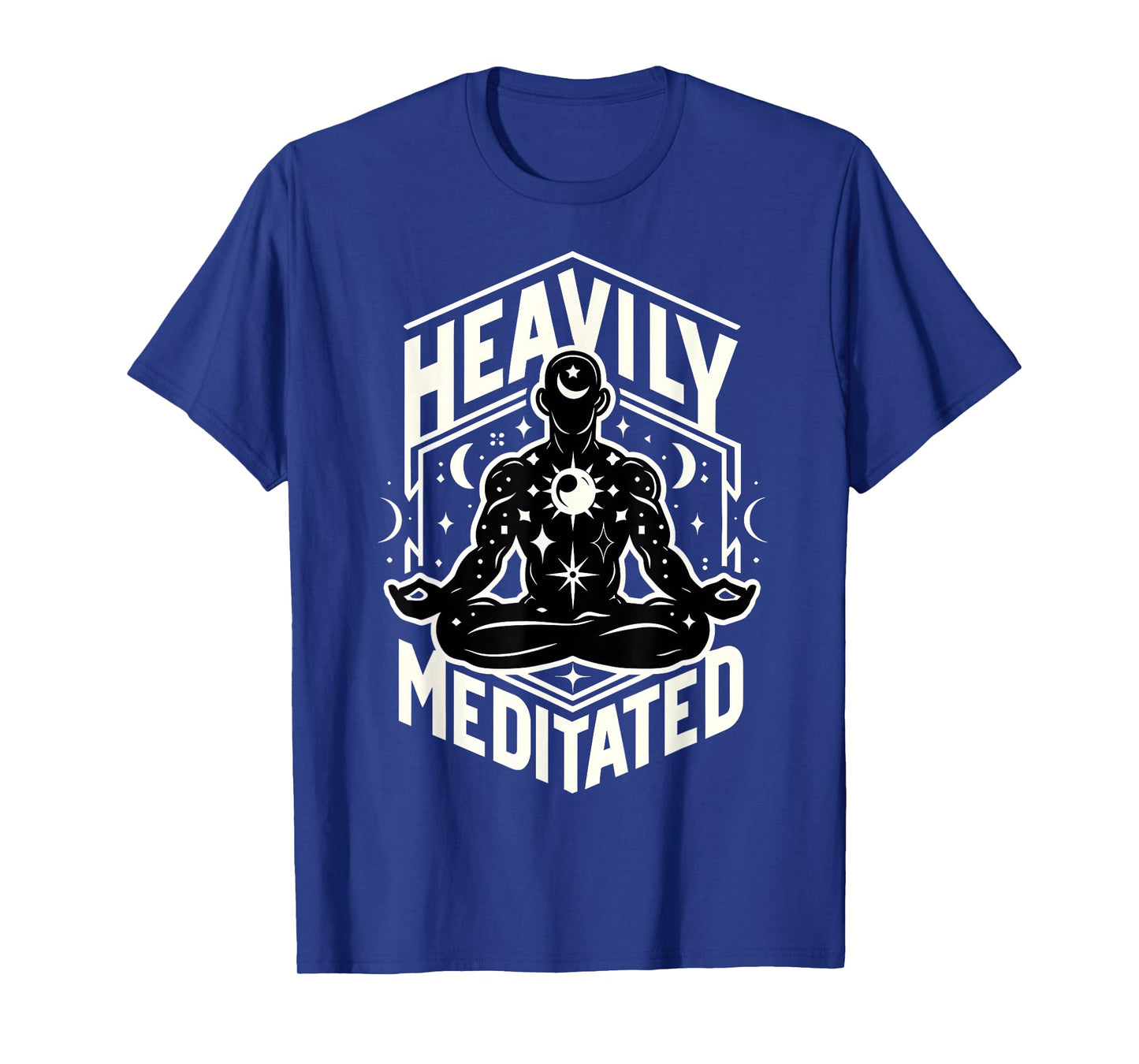 Heavily Meditated Funny Men's Meditation Mindfulness Yoga T-Shirt