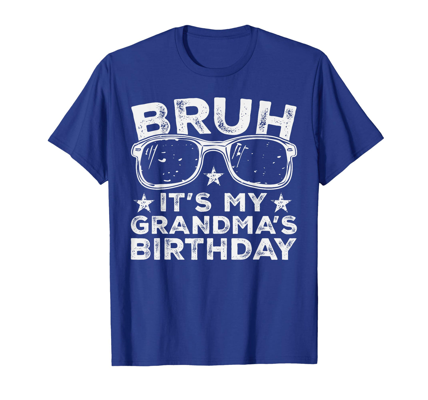 Bruh It's My Grandma's Birthday Funny Sunglasses Bday Kids T-Shirt
