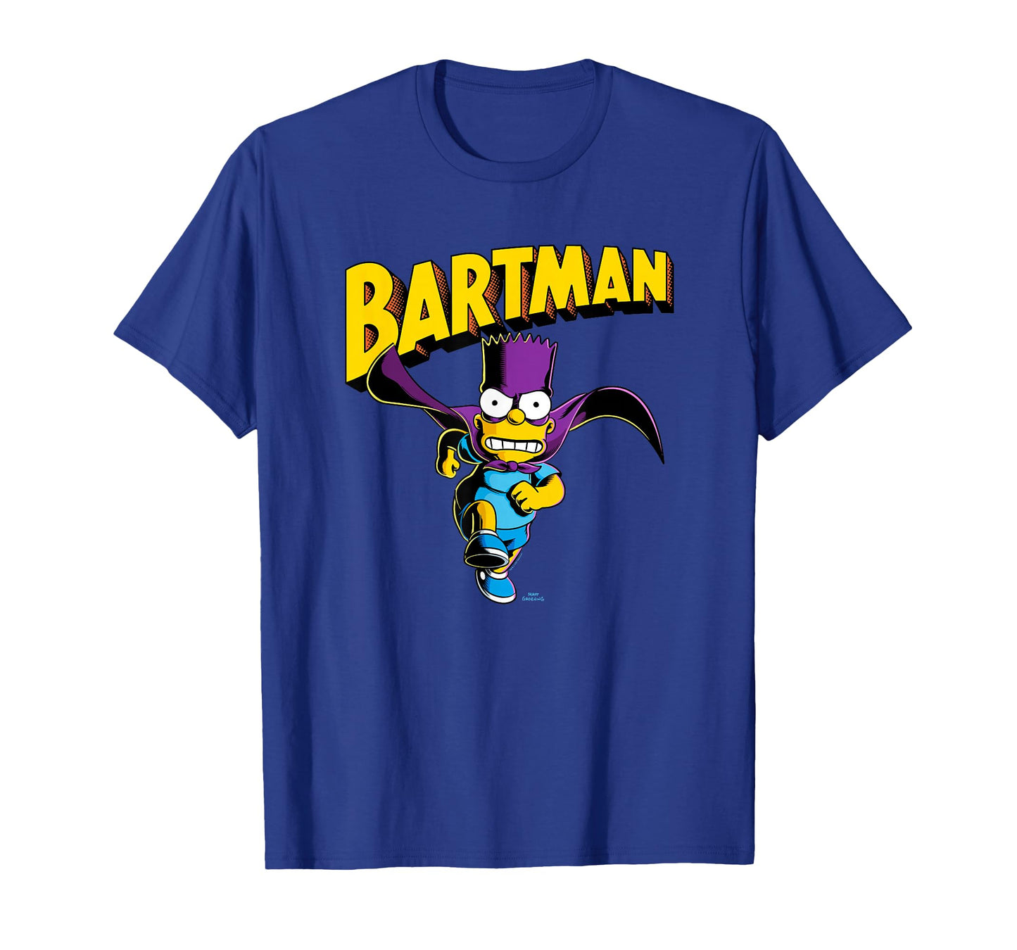 The Simpsons Bart Simpson Bartman Running Super Hero Logo T-Shirt