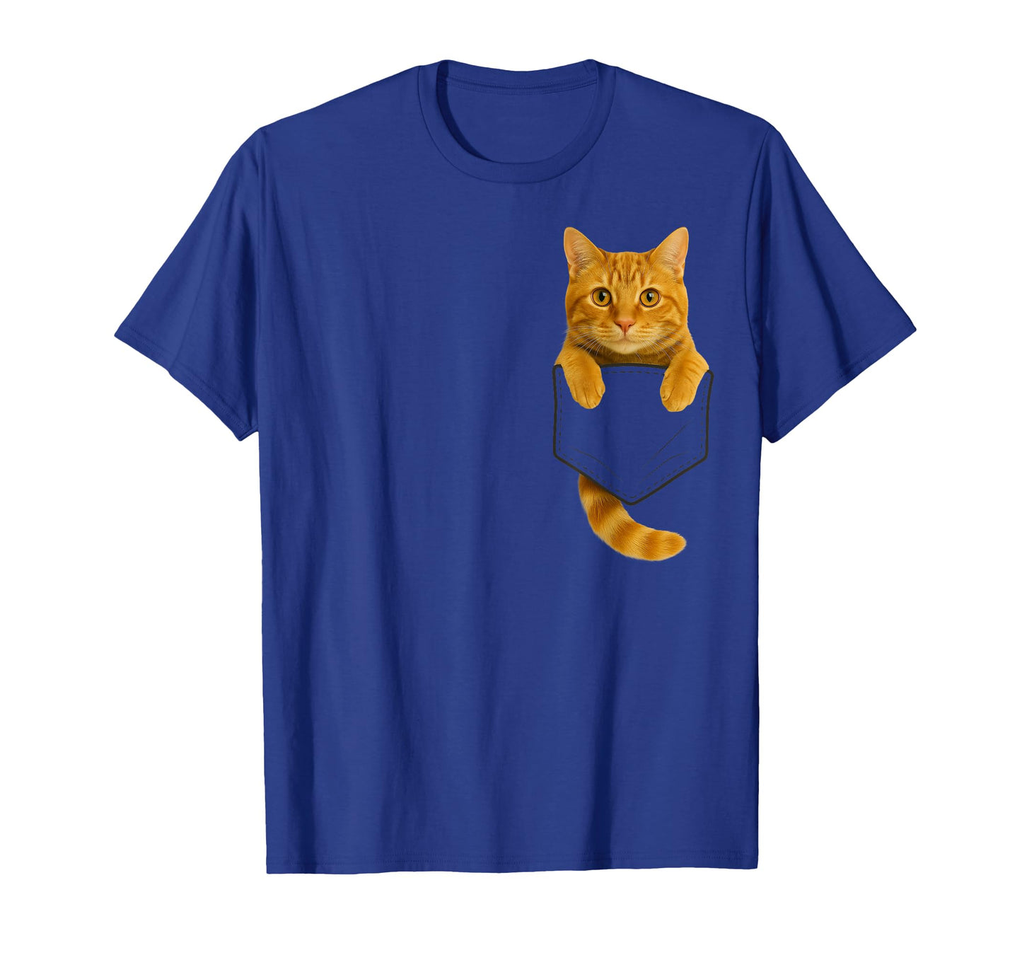 Cute Tabby Cat Pocket Funny Gifts Cat Mom Cat Dad Cat Lover T-Shirt
