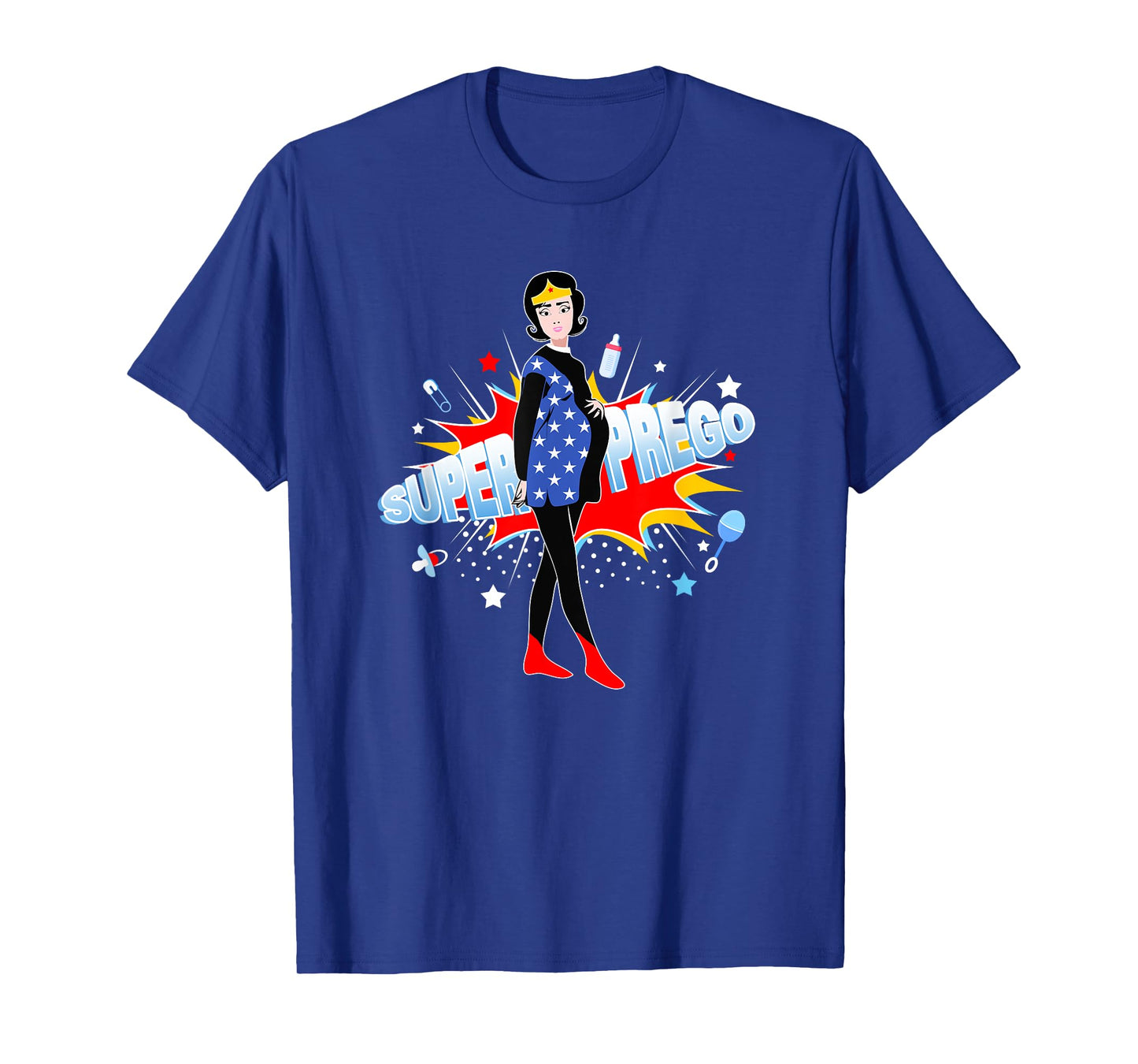 Funny Pregnancy, Super Prego Mom Pregnant T-Shirt