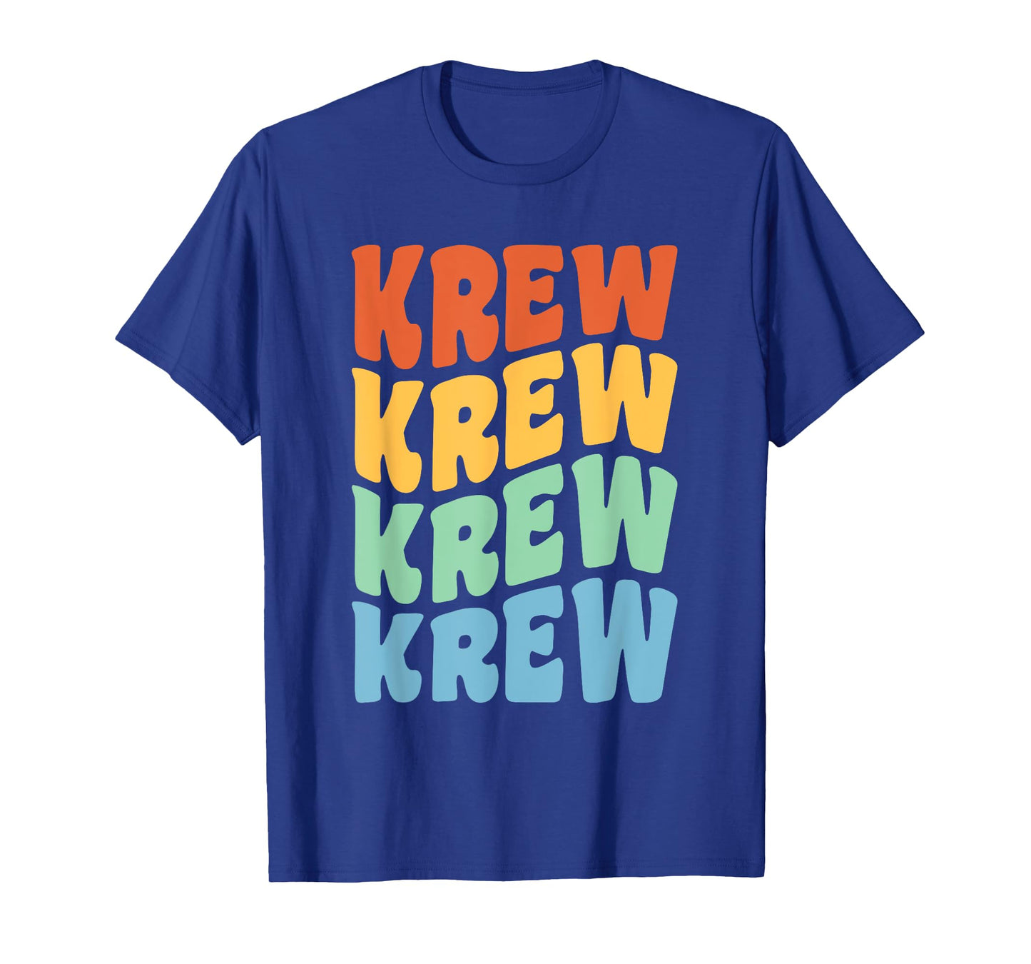 Krew First Name Retro Groovy Personalized T-Shirt