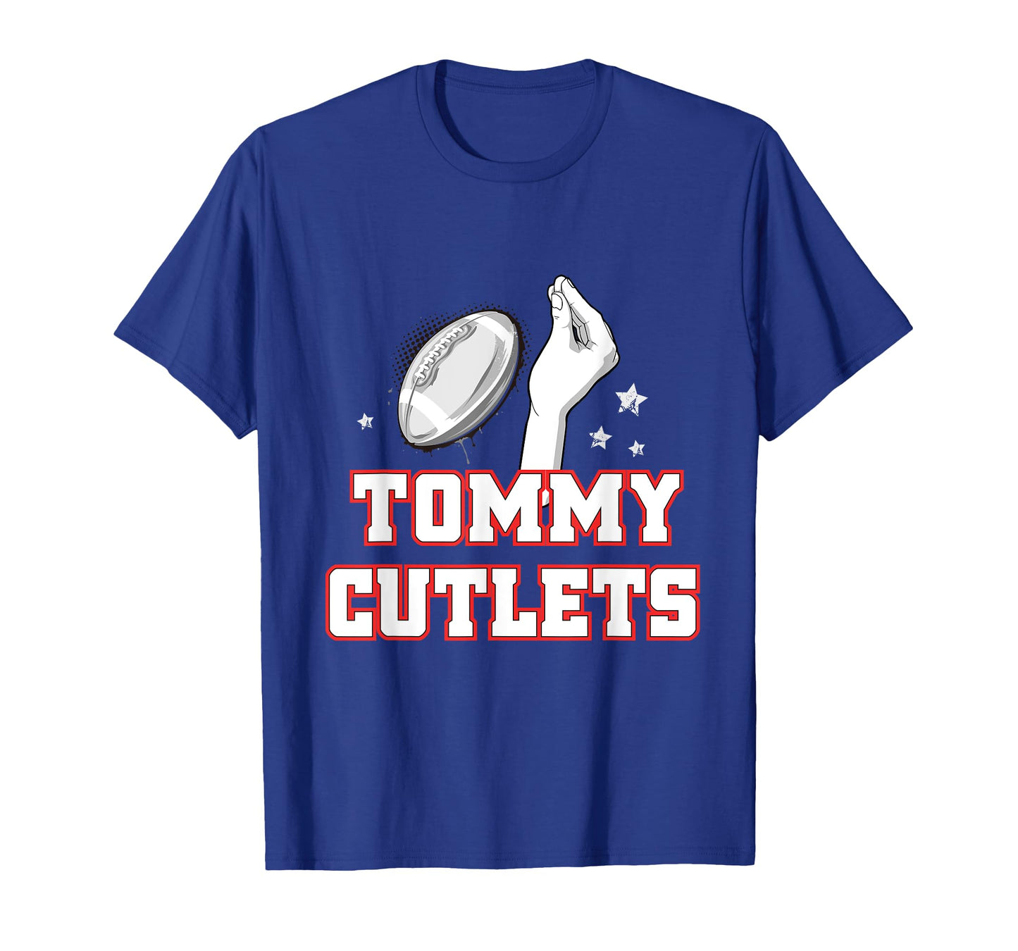 NY Italian Hand Gesture Tommy Cutlets Football Quarterback T-Shirt