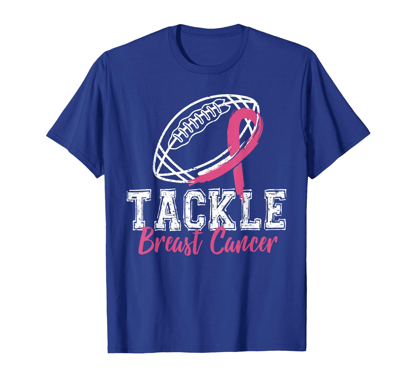Tackle Breast Cancer Awareness American Football Pink Ribbon T-Shirt