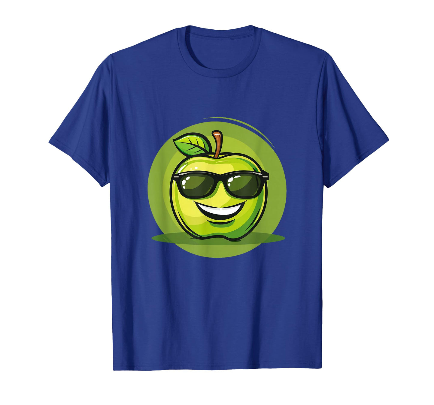 Green Apple with big Smile and Cool Sunglasses Costume T-Shirt