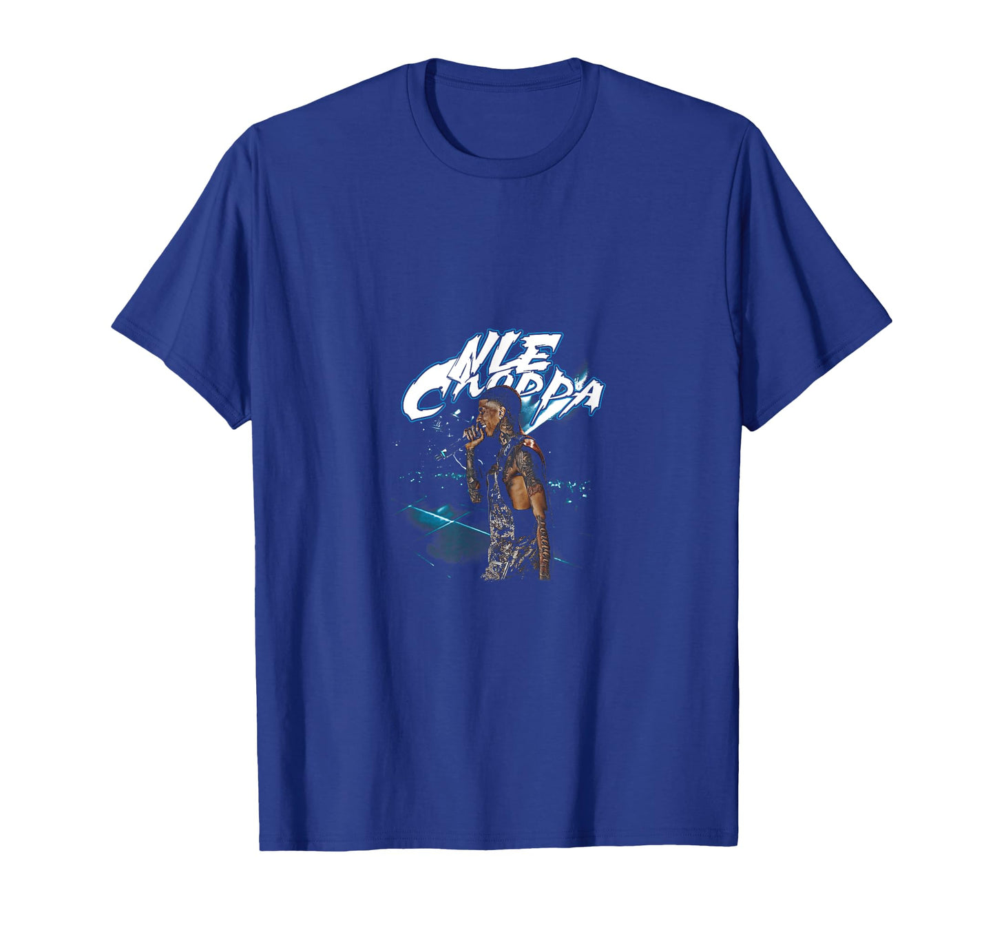 Control Industry Nle Choppa Unisex-Adults, Unisex-Kids Black Modern Cartoon T-Shirt Small Crew Neck Short Sleeve